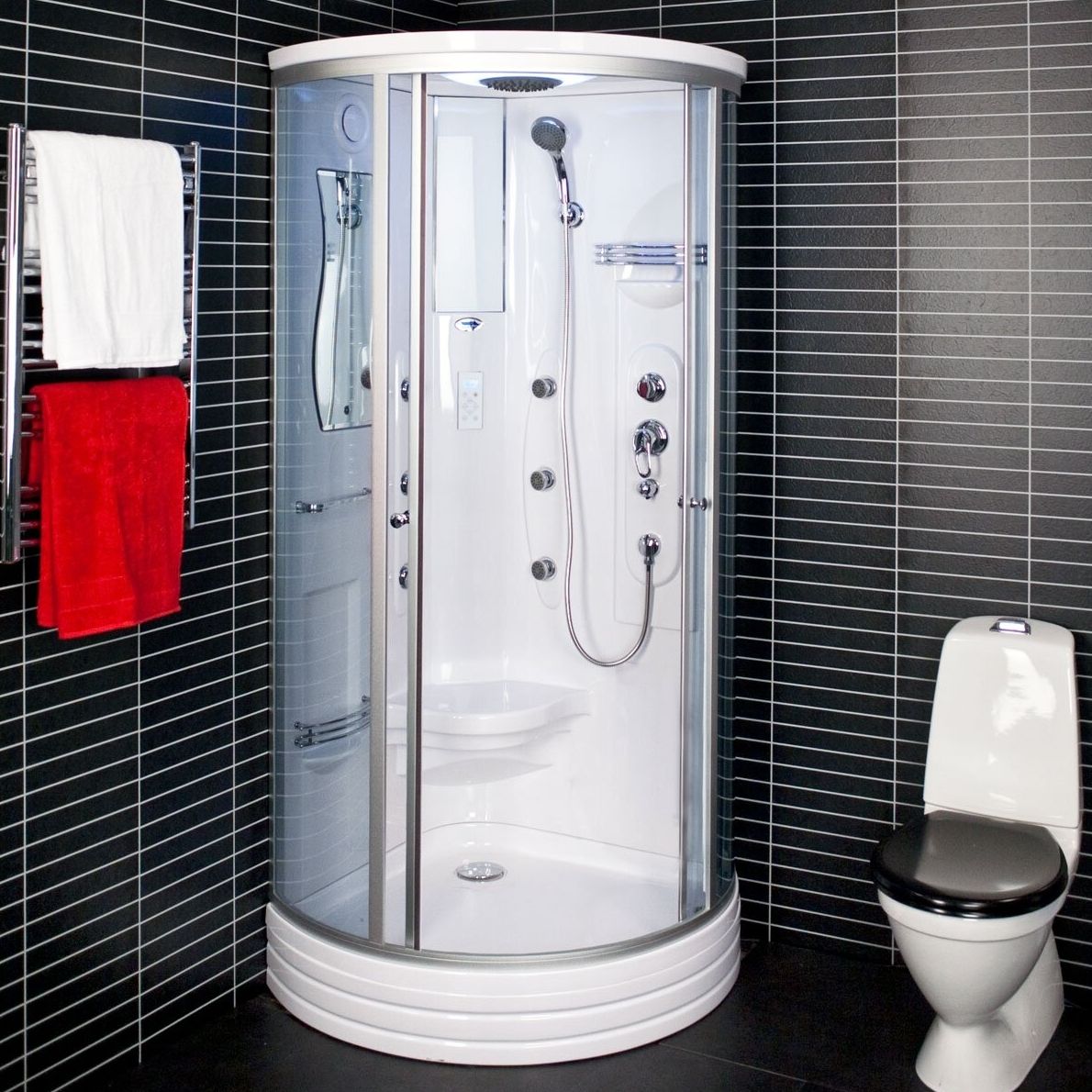 Duschy dušo kabina ketursienė su masažu ir LED 6006