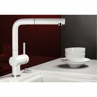 Maišytuvas virtuvinis su ištrsukiama žarnele Blanco Linus-S (švelniai balta sp.), 526959