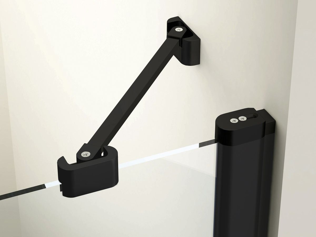 Dušo kabina Ravak CRV2 120, juoda+stiklas Transparent, 1QVG0300Z1