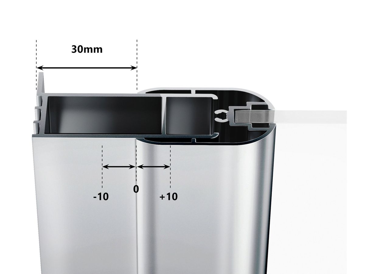 Praplėtimo profilis Ravak CNPS, skirtas CPS, satinas, E778801U19400