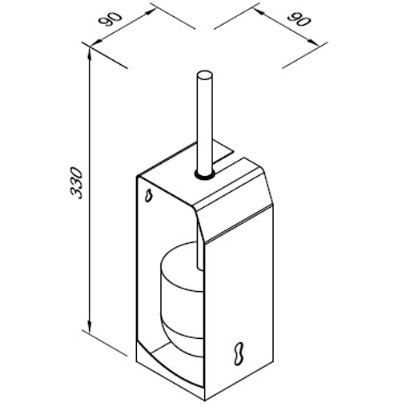 Sieninis tualeto šepetys HIT Antifinger, TB948SJAF