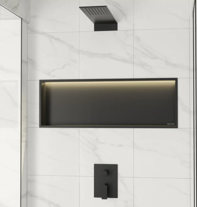 Įleidžiama sieninė lentyna Balneo Wall Box LED juodos sp., 30x90x10 cm, B0101020109-3 Įleidžiama sieninė lentyna Balneo Wall Box LED juodos sp., 30x90x10 cm, B0101020109-3