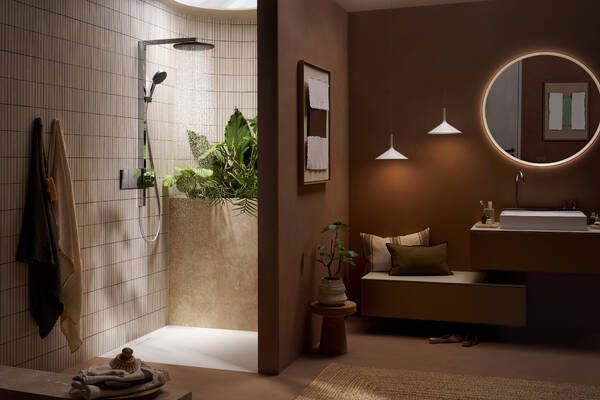 Termostatinė dušo sistema Hansgrohe Raindance Alive S 300 1jet EcoSmart su ShowerSelect Comfort, chromas, 24583000 Termostatinė dušo sistema Hansgrohe Raindance Alive S 300 1jet EcoSmart su ShowerSelect Comfort, chromas, 24583000