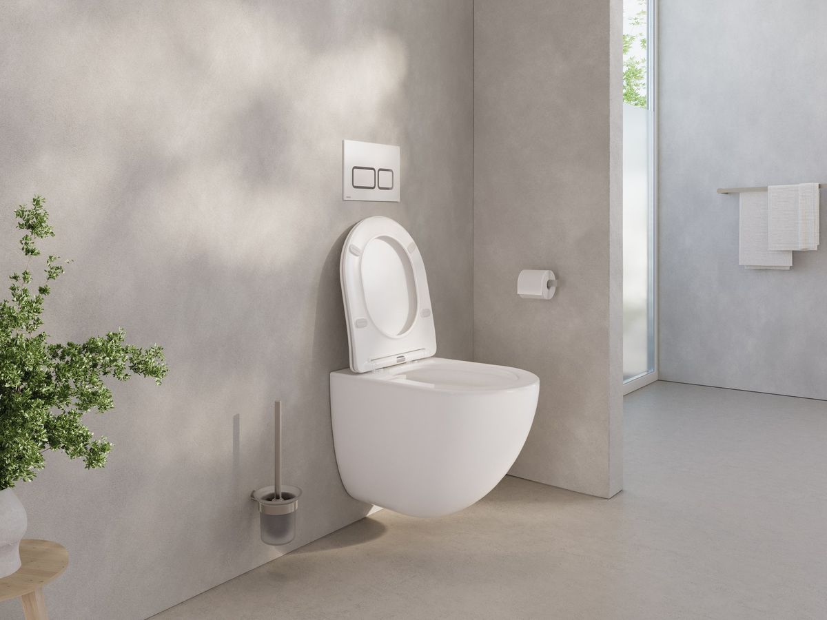 Pakabinamas WC Ravak Chrome AquaSpin set, baltas, X03121 Pakabinamas WC Ravak Chrome AquaSpin set, baltas, X03121