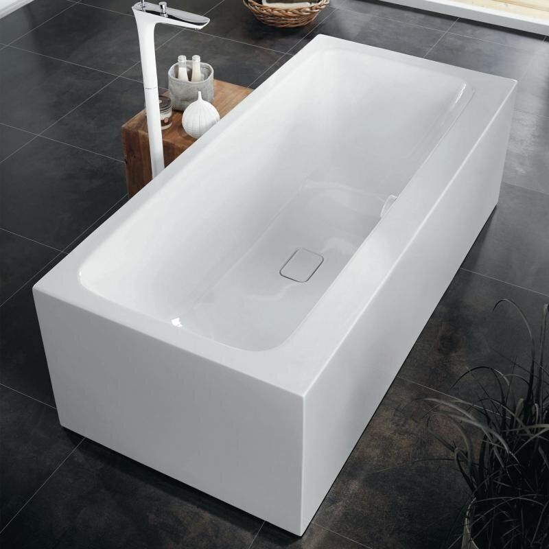 Plieninė vonia Kaldewei Asymmetric Duo 180x90 cm su EasyClean danga, balta, 274200013001