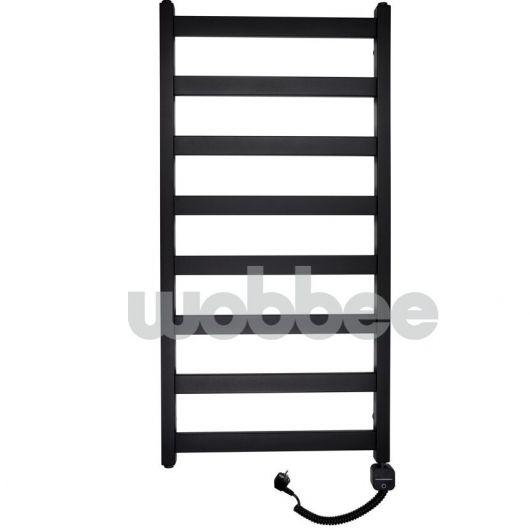 Džiovintuvas WOBBEE TENBY BLACK 50x100cm, dešininis, juodas