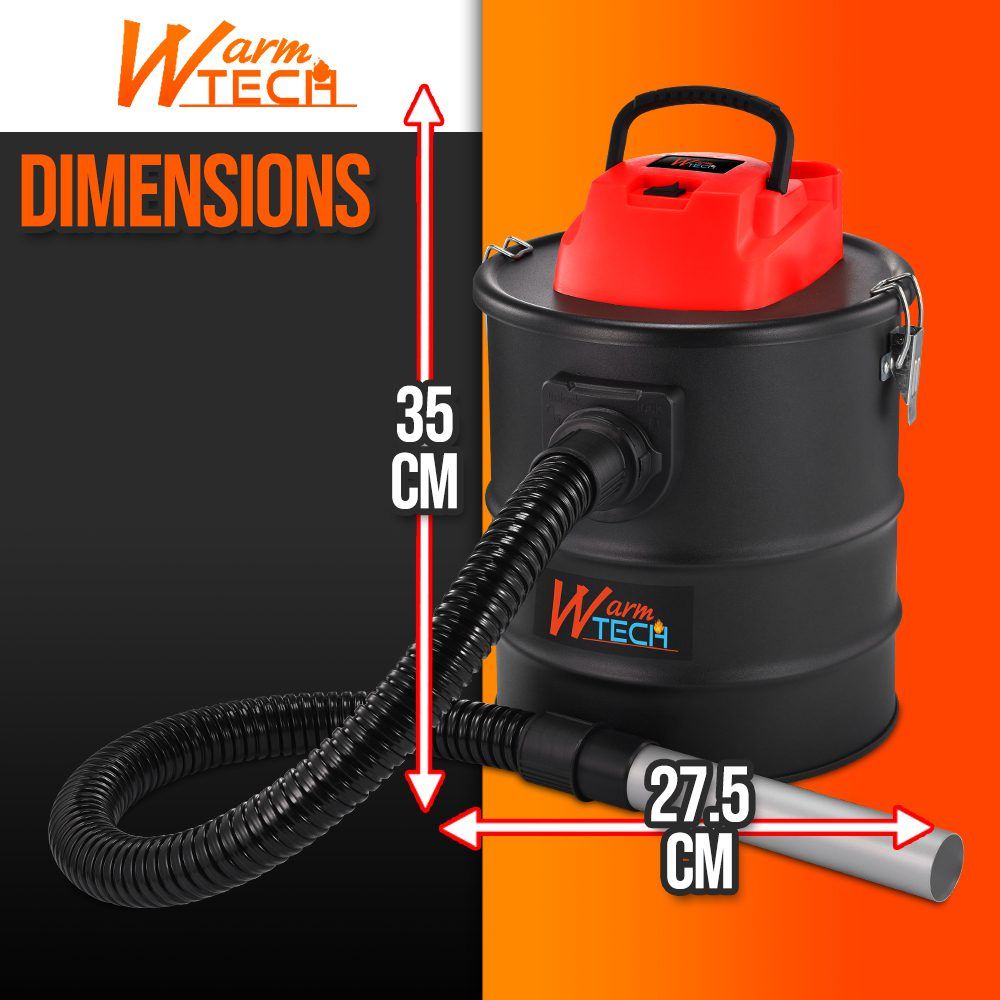 Pelenų siurblys 800W Warmtech, WTABID15L-800BF Pelenų siurblys 800W Warmtech, WTABID15L-800BF