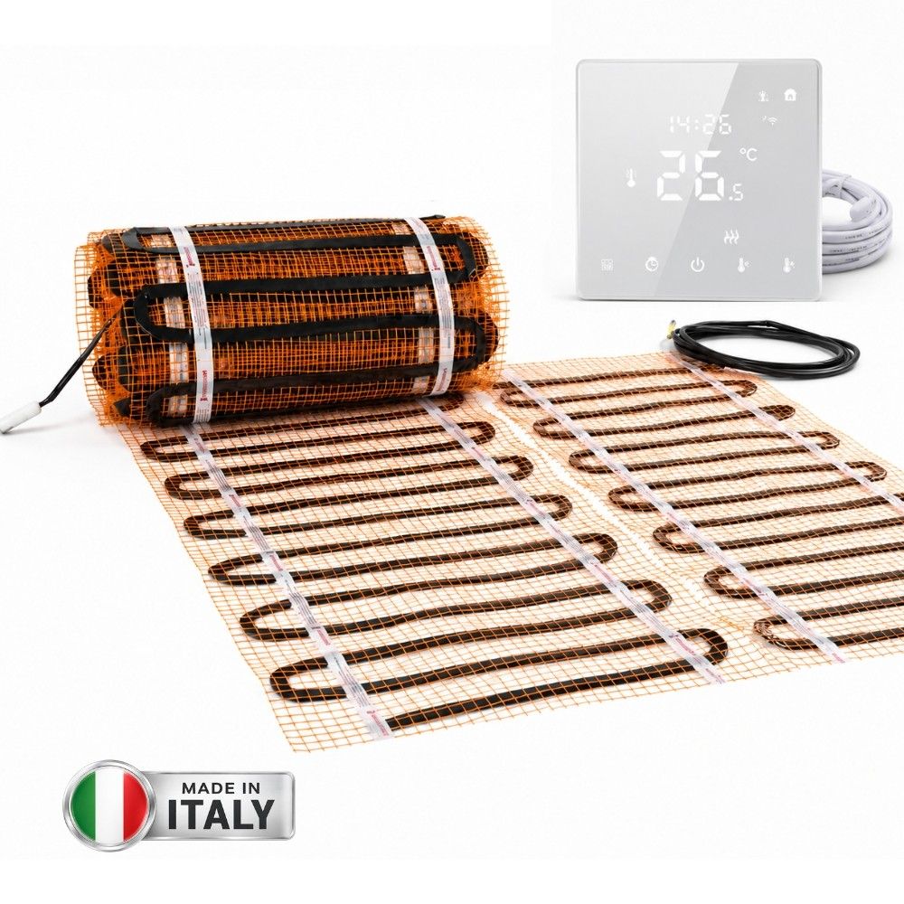 Grindinio šildymo tinklelis Warmset BLACK, 150W + programuojamas termostatas Feelspot WTH22.16 NEW WiFi,225W, 1,5 m² Grindinio šildymo tinklelis Warmset BLACK, 150W + programuojamas termostatas Feelspot WTH22.16 NEW WiFi,225W, 1,5 m²