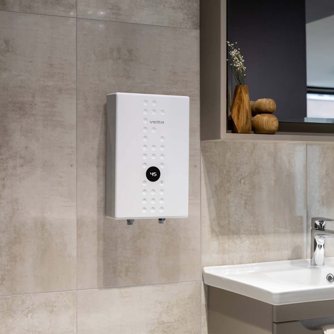 Momentinis vandens šildytuvas Veito Flow E,9500 W Momentinis vandens šildytuvas Veito Flow E,9500 W