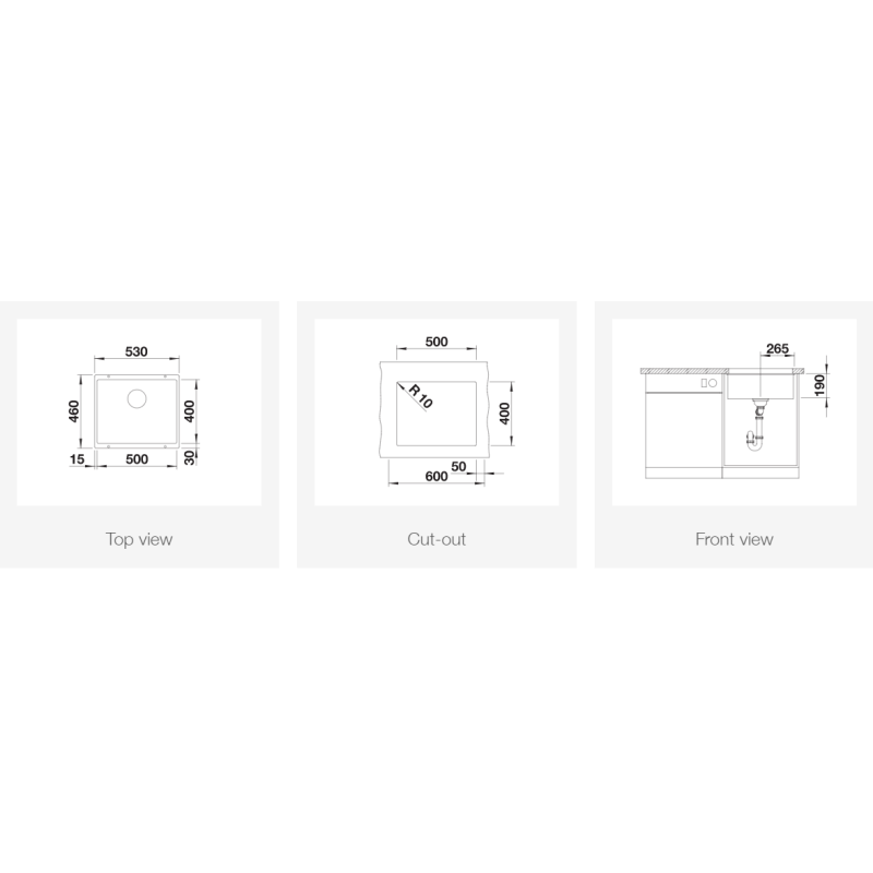 Plautuvė BLANCO ROTAN 500-U Coffee O.AF