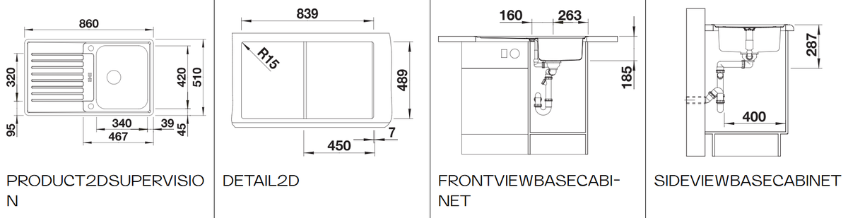 Plieninė plautuvė BLANCO CLASSIC Pro 45 S-IF InFino M.AF