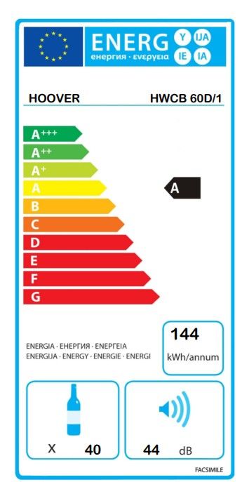 Vyno šaldytuvas Hoover HWCB 60D/1