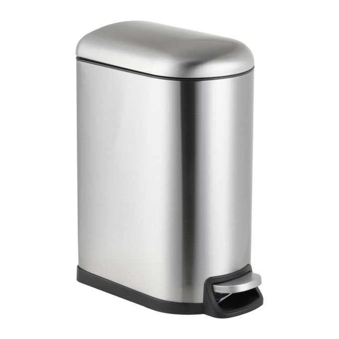 Šiukšliadėžė nerūdijančio plieno, 10 L Pedal Bin, Silver