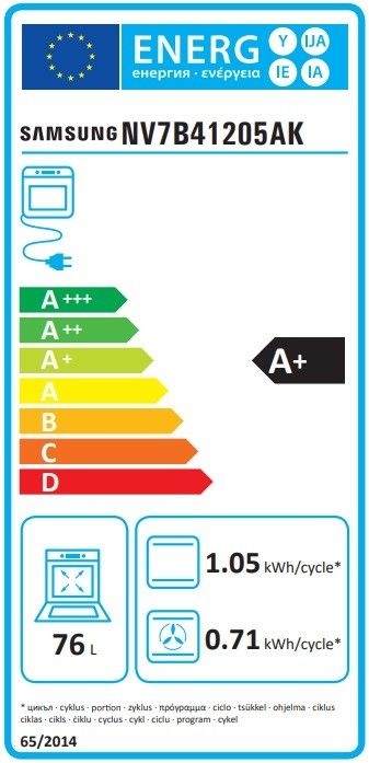 Įmontuojama orkaitė Samsung NV7B41205AK Įmontuojama orkaitė Samsung NV7B41205AK