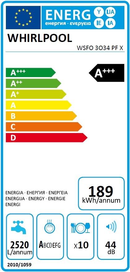 Indaplovė Whirlpool WSFO 3O34 PF Indaplovė Whirlpool WSFO 3O34 PF