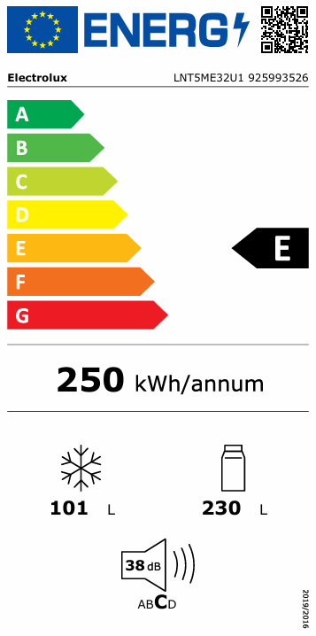 Šaldytuvas ELECTROLUX LNT5ME32U1 Šaldytuvas ELECTROLUX LNT5ME32U1