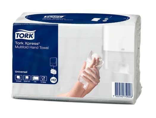 Rankšluosčiai servetėlėmis Tork Xpress Multifold Universal, H2, 2sl, 471103