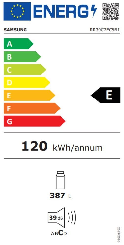 Šaldytuvas be kameros Samsung RR39C7EC5B1, juoda spalva Šaldytuvas be kameros Samsung RR39C7EC5B1, juoda spalva