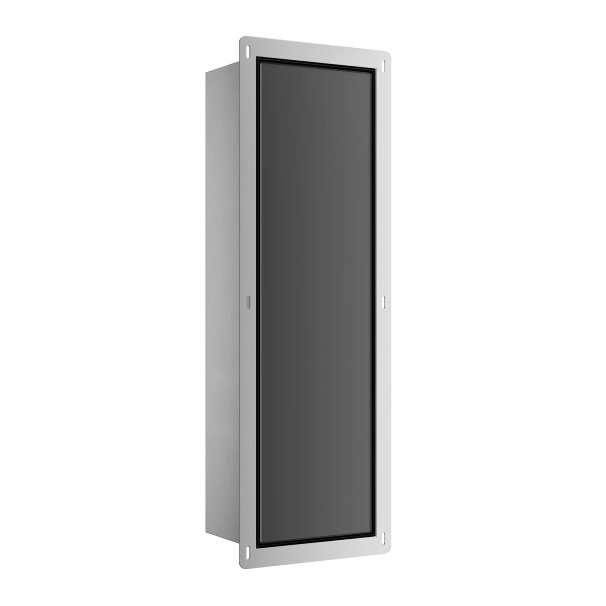 Potinkinė WC šepečio lentyna Balneo Wall Box Brush "L" Left - kairės pusės, juodas stiklas B0401020505-02