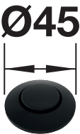 Maisto atliekų smulkintuvas BLANCO FWD air switch cap Black matt