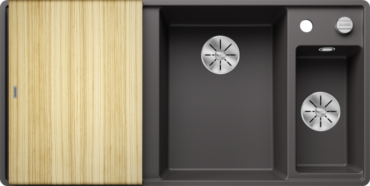 Silgranitinė plautuvė BLANCO AXIA III 6 S-F RE SILG PDUR Pilka Z.ES InFino M.AF