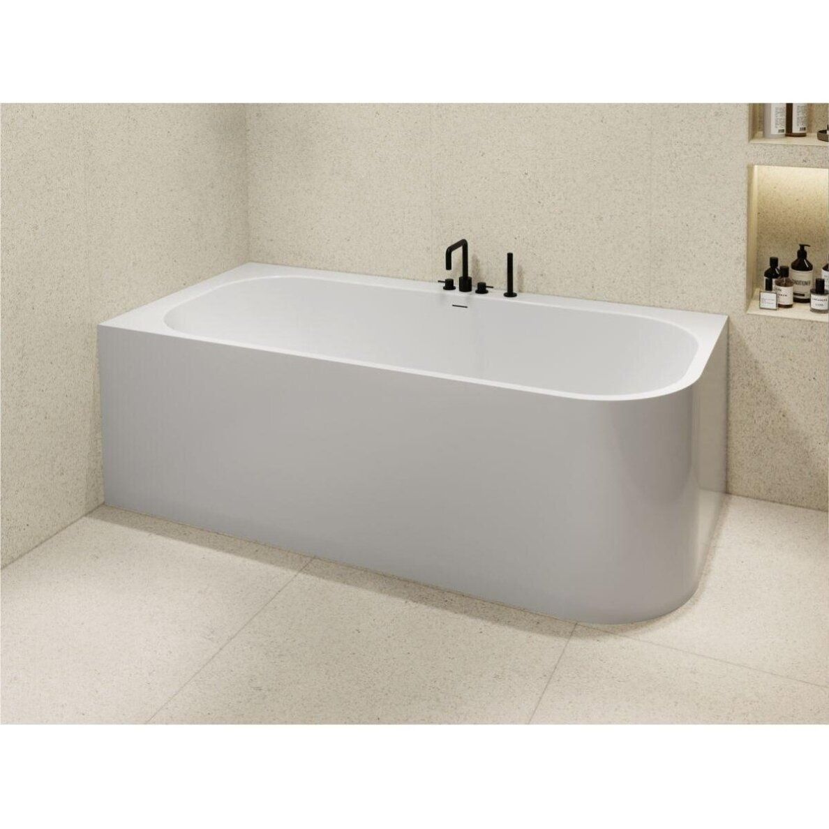 Lieto akmens vonia Bathesa Vesta R 186x87 cm