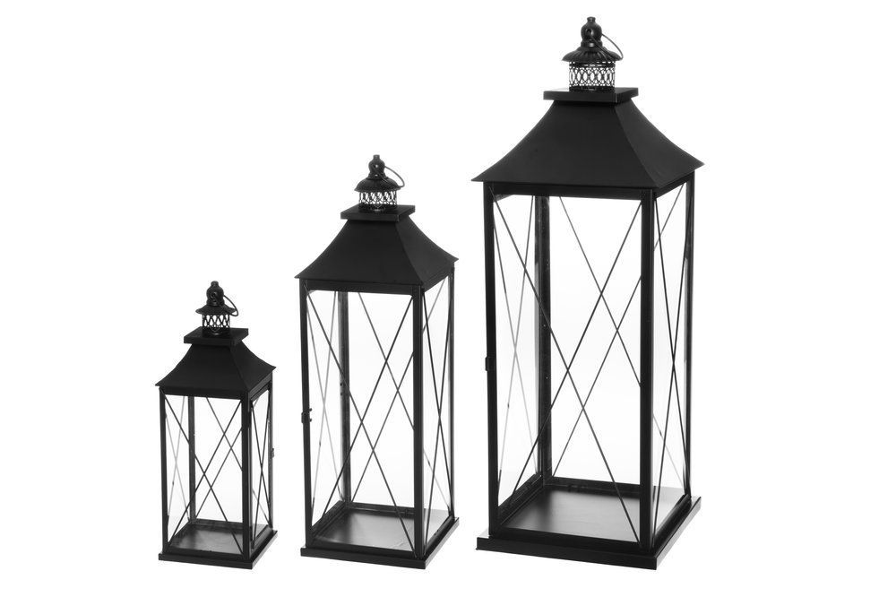 Žibintų komplektas 4 Living Collection Lantern Paula, 3 vnt., juoda, 6410416063980