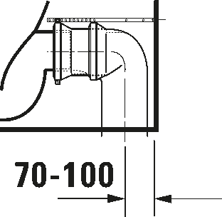 Pastatomas unitazas Duravit Durastyle Rimless, baltas, 2182090068