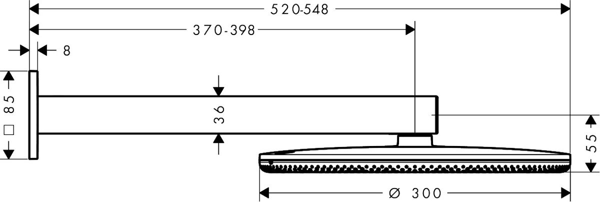 Dušo galva hansgrohe Raindance Alive S, chromo 24540000