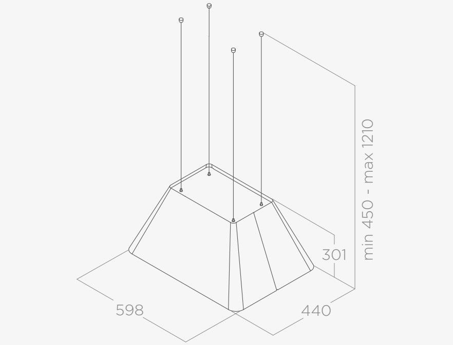 Gartraukis ELICA IKONA LIGHT WH/F/60