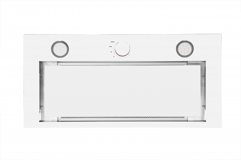 Įmontuojamas 60 cm. pločio gartraukis Schlosser SBG60WH GLASS, baltas