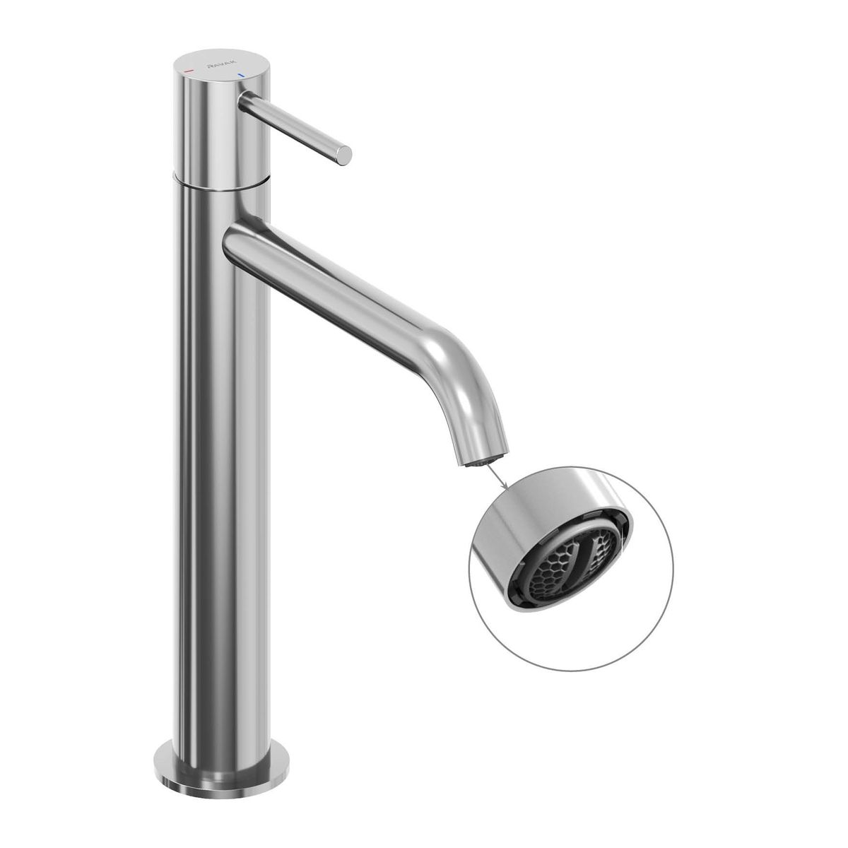 Praustuvo maišytuvas Ravak Espirit BeCool 250 mm be dugno vožtuvo, Chrome X070399