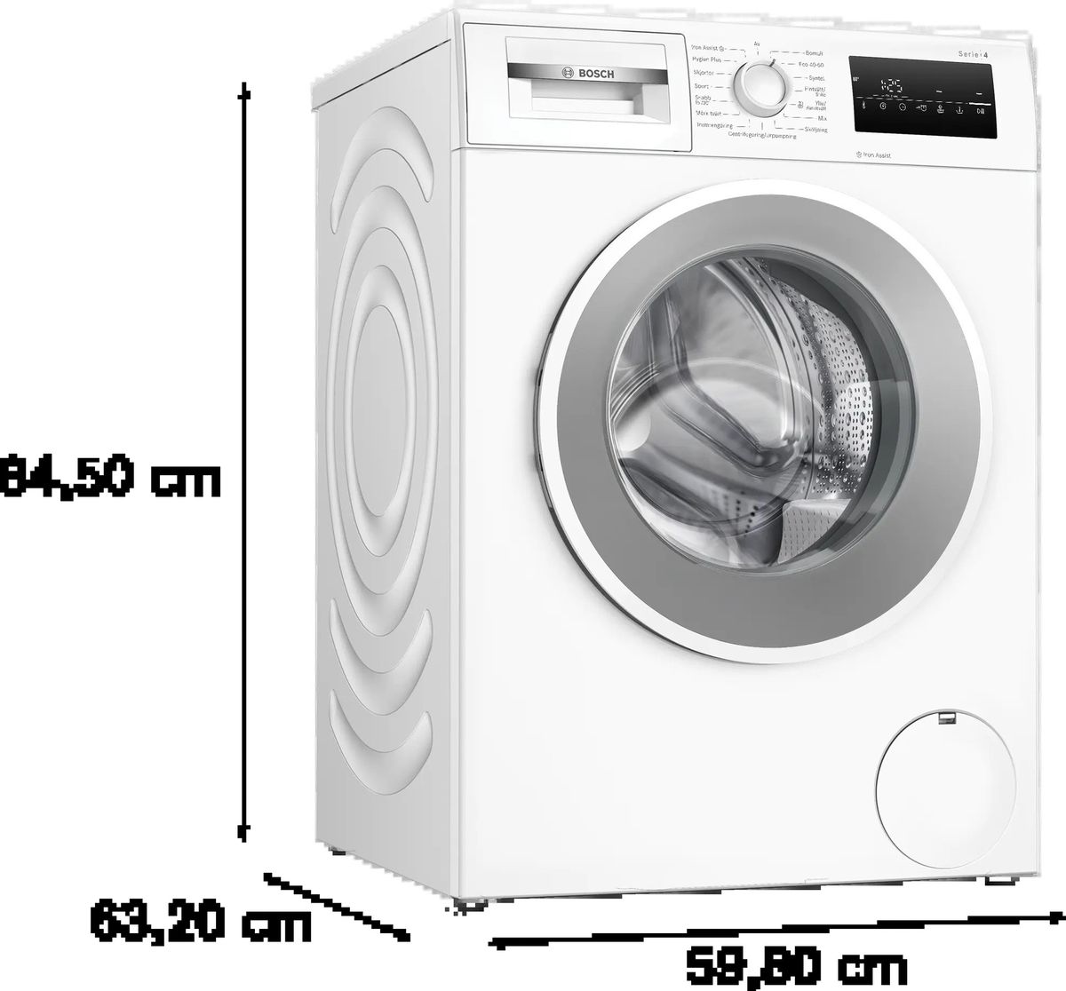 Skalbimo mašina Bosch Serija 4, WAN2829WSN, 9 kg