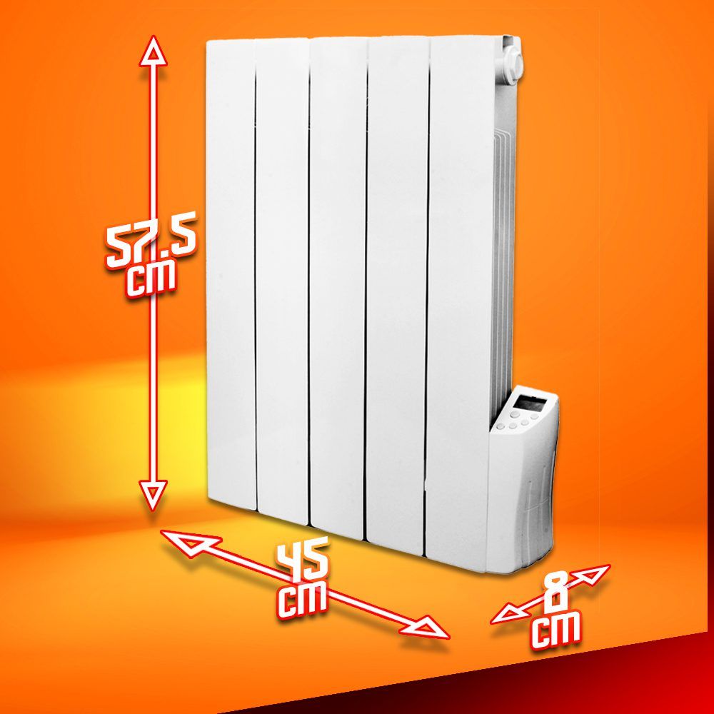 Sieninis šildytuvas Warmtech, 900 W, 5 šildymo elementai