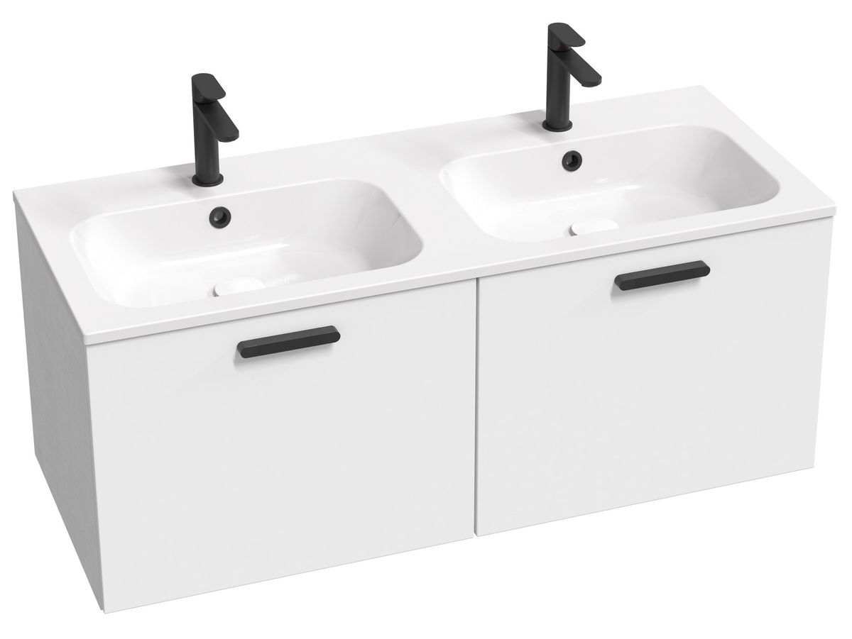 Praustuvo spintelė Ravak Chrome II 120, balta, rankenėlė 152 mm, juoda X000001747