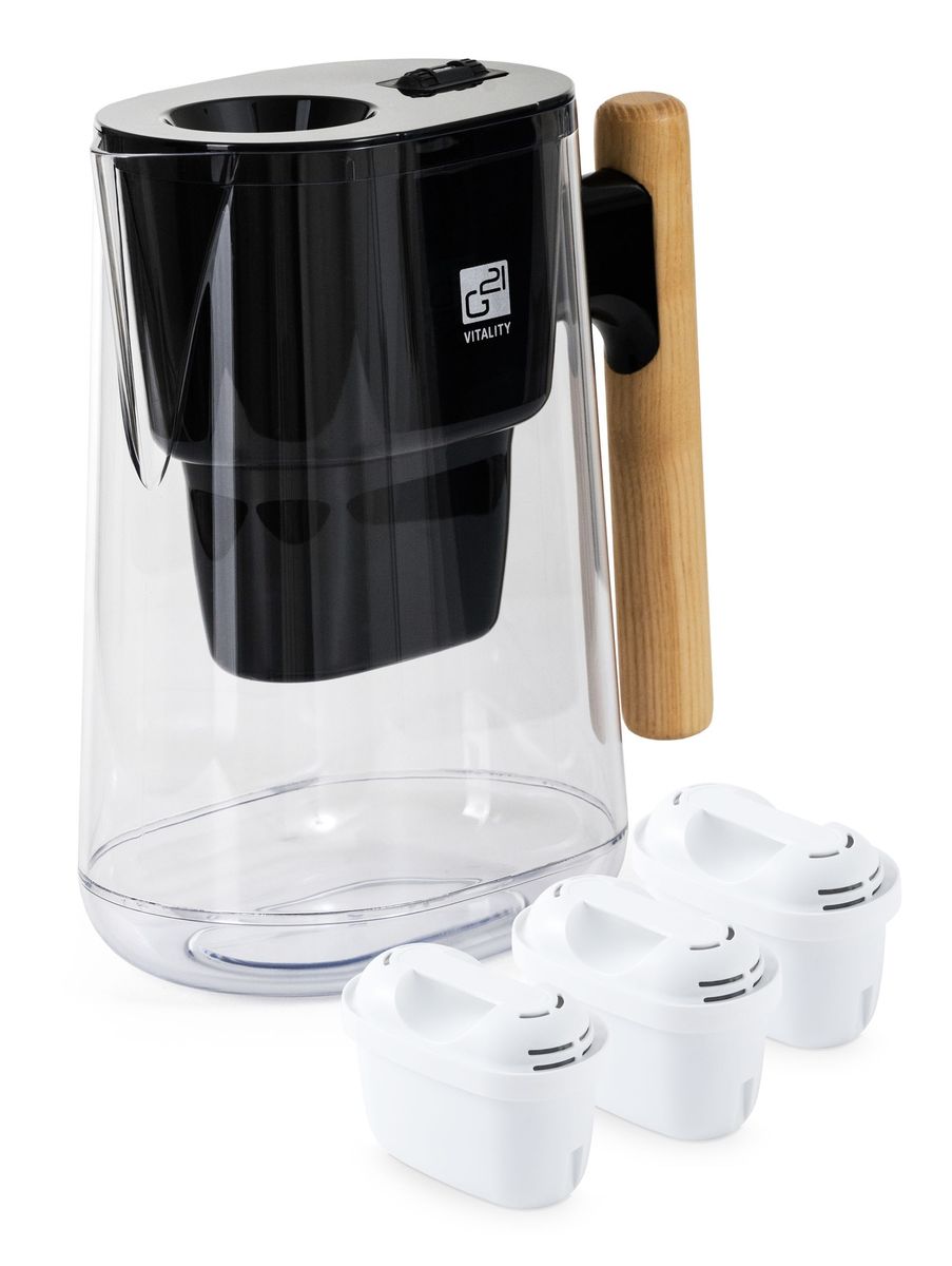 Ąsotis su vandens filtru G21, 60022501, 2,5 L, Juodas Ąsotis su vandens filtru G21, 60022501, 2,5 L, Juodas
