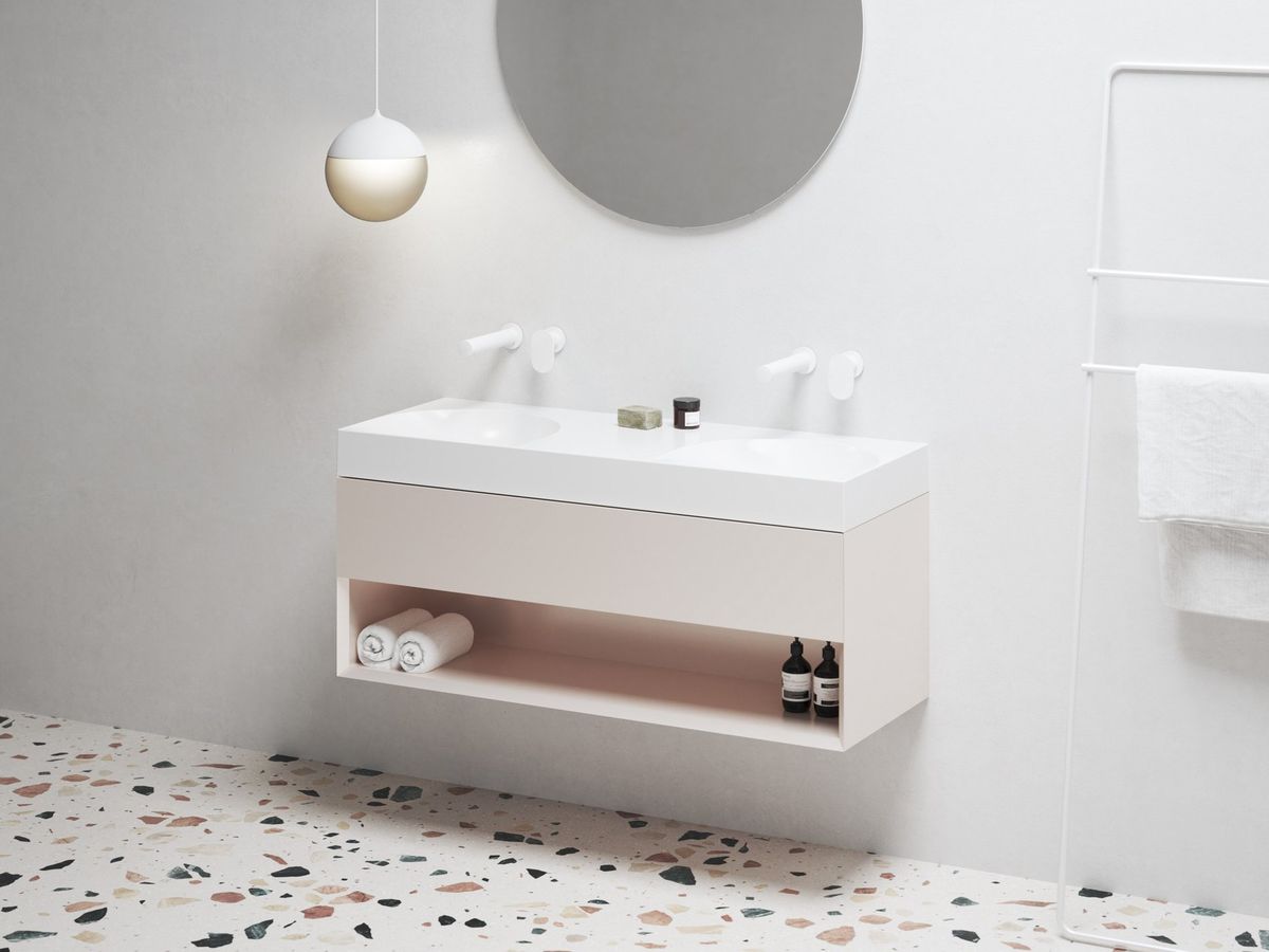 Spintelė po praustuvu Ravak SD Lite 120 Alabaster Pink X000001872