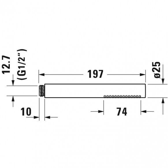 Rankinė dušo galva Duravit, chromas UV0640001010