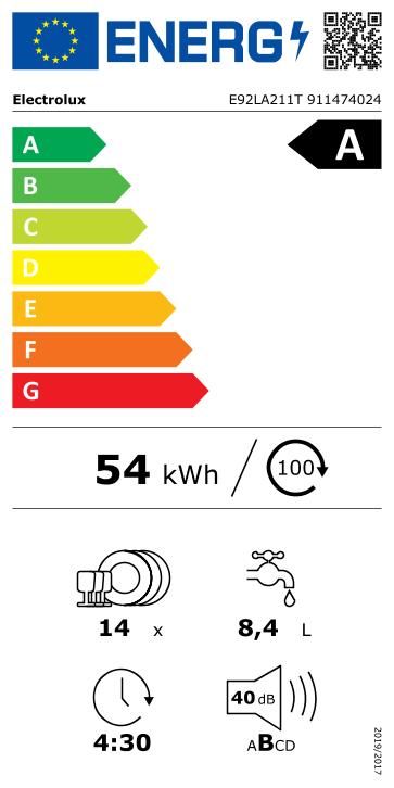 Indaplovė ELECTROLUX E92LA211T