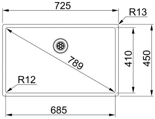 Plieninė plautuvė Franke BOX BXX 210/110-68, eks. v.