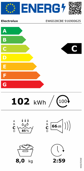Džiovyklė ELECTROLUX EW6D28CBE