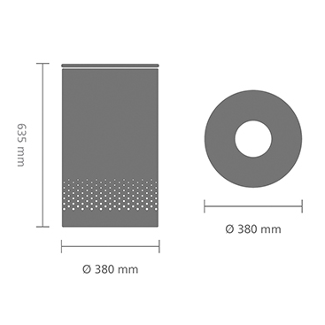 Skalbinių dėžė Brabantia 60 L, matinė juoda 120022