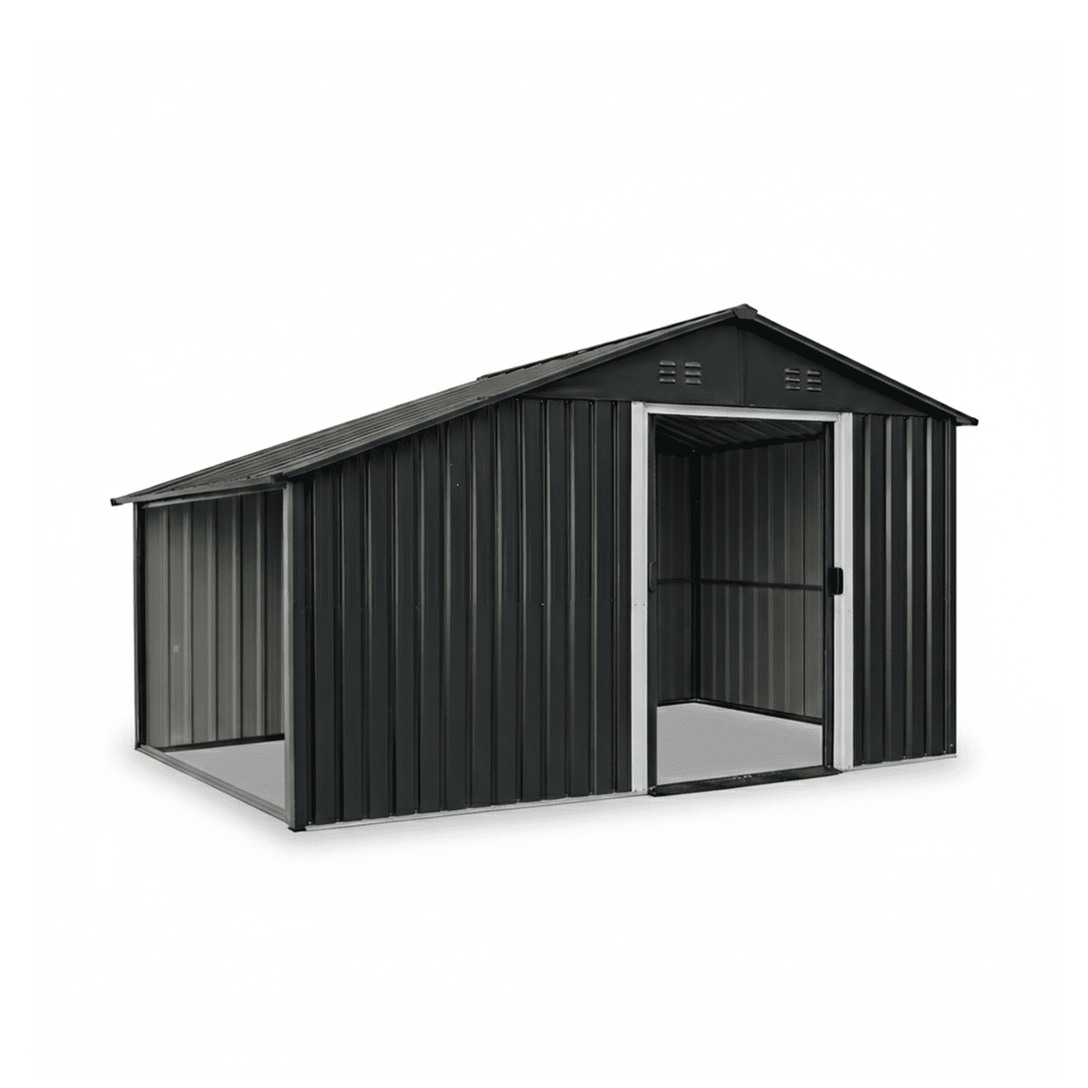 Metalinis sandėliukas su malkine HATIS, 9,35 m2, antracito Metalinis sandėliukas su malkine HATIS, 9,35 m2, antracito