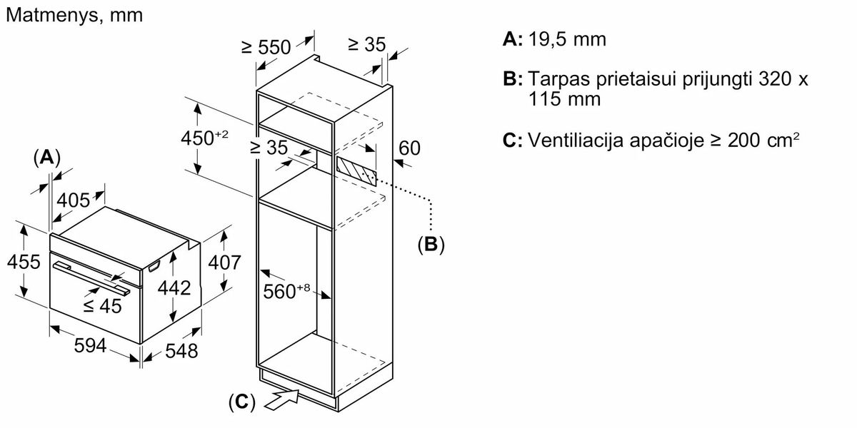Įmontuojamoji kompaktinė orkaitė su mikrobangų funkcija Bosch CMG978NB1 Įmontuojamoji kompaktinė orkaitė su mikrobangų funkcija Bosch CMG978NB1
