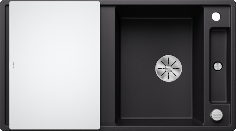 Silgranitinė plautuvė BLANCO AXIA III 5 S SILG PDUR Juoda Z.GL InFino M.AF