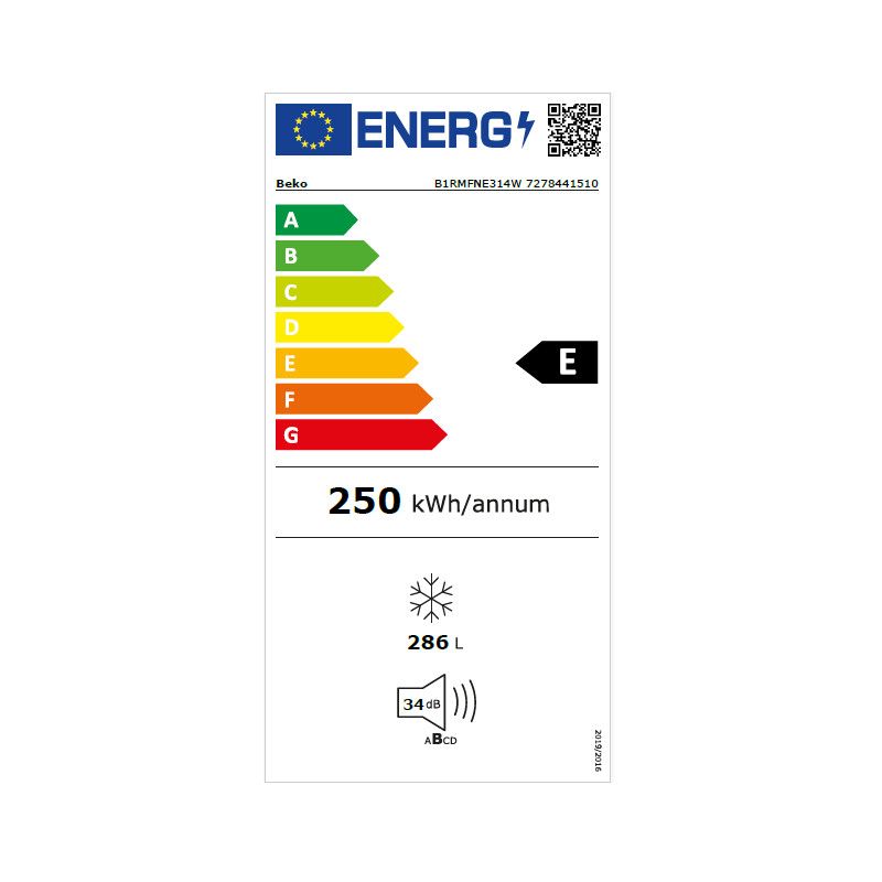 Šaldiklis BEKO B1RMFNE314W