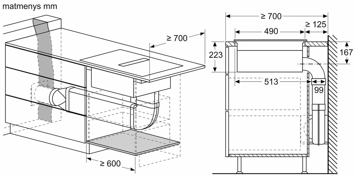 Indukcinė kaitlentė su integruota ventiliacijos sistema Bosch PXX89BD56E Indukcinė kaitlentė su integruota ventiliacijos sistema Bosch PXX89BD56E