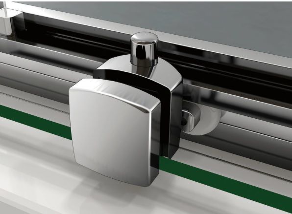 Pusapvalė dušo kabina RIHO Hamar 2.0 R309 90x90x200 cm, R-550, chromo rėmas / skaidrus stiklas, G007002120+dovana