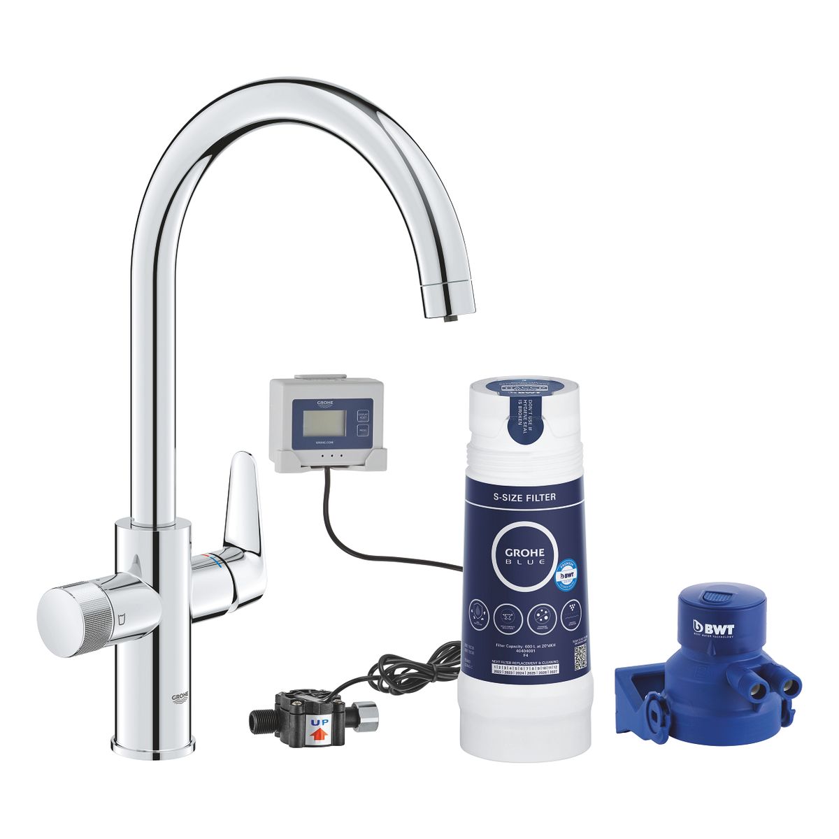 Maišytuvas ir S dydžio Filtras Grohe Blue Pure BauCurve, 30581000