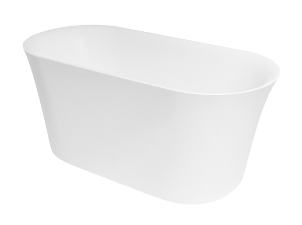 Akmens masės vonia Balteco Fiore 157x72 balta poliruota